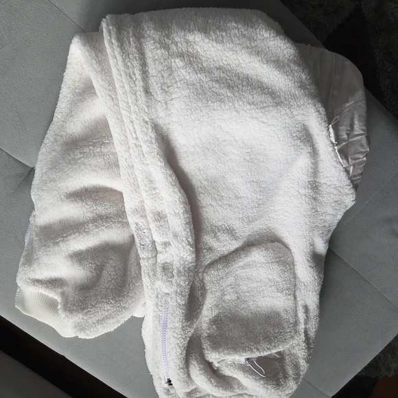 Free People Movement-Women M Ivory Sundown Fleece Sweatpants Oversized - Picture 8 of 8